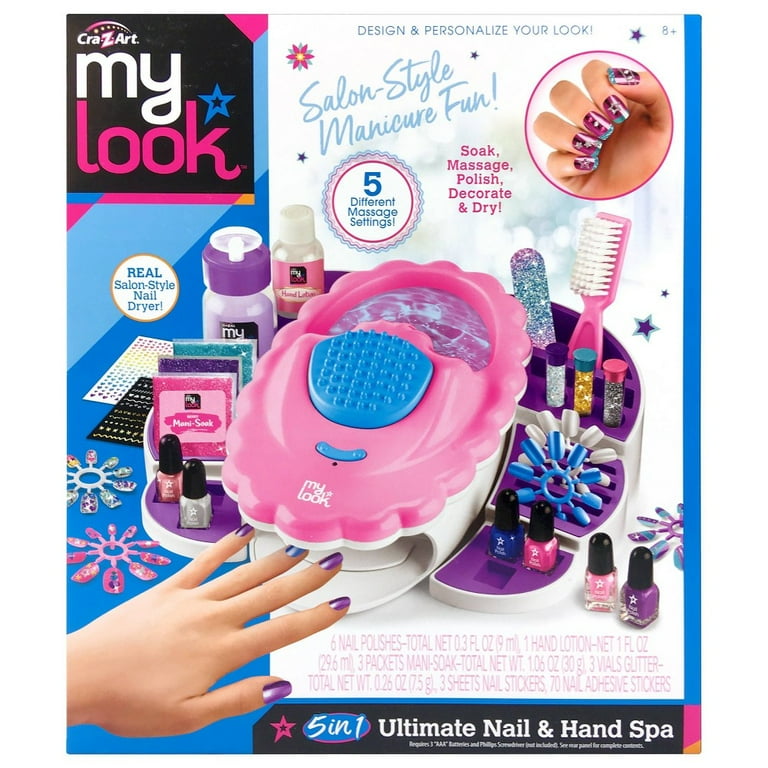 MY LOOK Kids Real Salon Style Fingernail Manicure Studio - 5-in-1