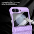 thumbnail image 3 of Dteck for Galaxy Z Flip 6 Case with Hinge Protection & Kickstand & Wireless charging & Bulit-in Outer Screen Protector, Full Body Rugged Cover Non-Slip Case for Samsung Galaxy Flip 6 5G,Purple, 3 of 5