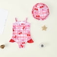 thumbnail image 4 of Gibobby Girls One Piece Swimsuits Summer UPF 50+ Quick Dry 2T 3T 4T 5T 6T Beach Bathing Suit Cross Shoulder Strap Swimwear(3-4 Years,Pink), 4 of 4