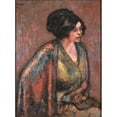 thumbnail image 2 of Isidre Nonell 14x18 Black Ornate Wood Framed Double Matted Museum Art Print Titled - Flores (1910), 2 of 5