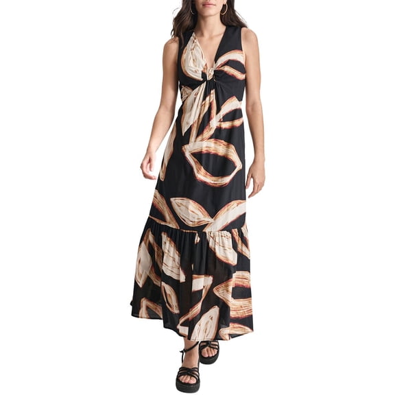 DKNY womens Sleeveless Maxi Dress, 2, Green