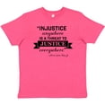 thumbnail image 3 of Inktastic Injustice Anywhere is a Threat to Justice Everywhere- Martin Luther King Jr. Youth T-Shirt, 3 of 5