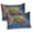 Blue Pistachio, variant on Ambesonne Vintage Pillow Sham 2 Pack, Clock with Roman Digits, 30"x20", Blue and Dark Orange