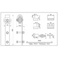 thumbnail image 3 of Kit de rieles para puertas corredizas - 1 par de rodillos para puertas corredizas esquí esquí Gafas de esquí, 3 of 5