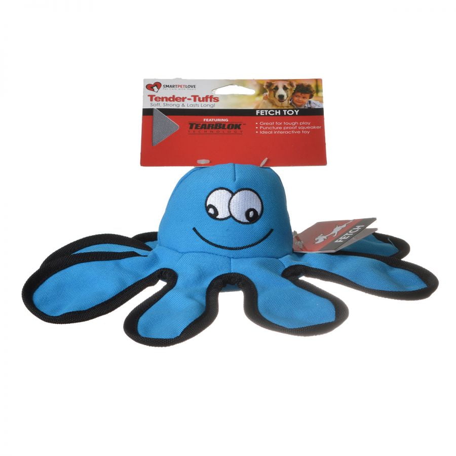 blue octopus dog toy