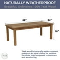 thumbnail image 2 of RRI Goods Outdoor Coffee Table, Grade A Teak Wood Patio Rectangular Table, 2 of 9