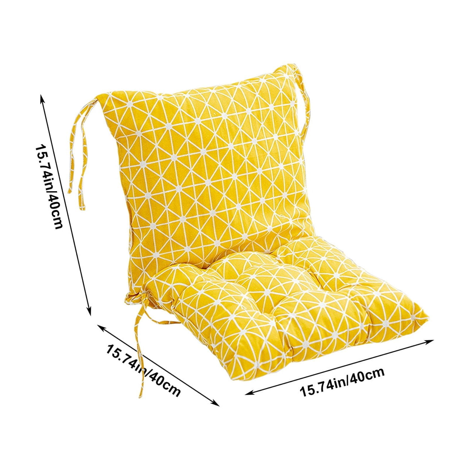 Dvumao High Back Chair Cushion, Outdoor Rocking Chair Pad with Straps, Replacement Cushion for Porch Swing, Wicker Bench, and Indoor Use