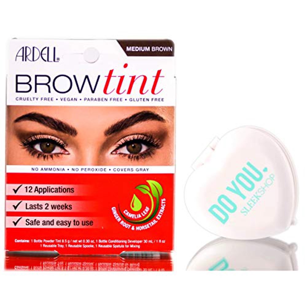Ardell Professional Brow Tint, 12 applications (with Compact Mirror) Cruelty Free, Vegan