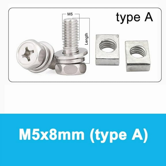 suitable for 2 Set Motorcycle Scooter ATV Dirt Bike Battery Terminal Nut and Bolt Screws With Or Without Washers M5 M6 8mm 10mm 12mm 16mm