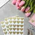 thumbnail image 6 of CCOCC Glitter Heart Stickers Gold Labels Perfect for Parties, Envelope Seals, Thank You, Party Favor Bags, Treat Bag Seals, and Gift Boxes 1.5" x 1.75" - 144 Pack, 6 of 7
