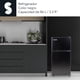 thumbnail image 3 of Mini Refrigerador 86L (3 pies cubicos) Frigobar Compacto Silver Refrigerador Pequeño Con congelador de Acero Inoxidable Ideal Para Espacios Pequeños Frigobar Mini Multifuncional (Negro), 3 of 5
