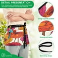 thumbnail image 4 of Yayeee Waist Apron with Pockets for Cooking Waterproof Half Server Aprons, Purple Hand Drawn Floral, 4 of 7