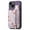 Purple, variant on TECH CIRCLE For iPhone 6s/6 Case with Card Holder,PU Leather Floral Flip Kickstand Card Slots Case Double Magnetic Clasp Durable Shockproof Cover for iPhone 6s/6 4.7”,Black