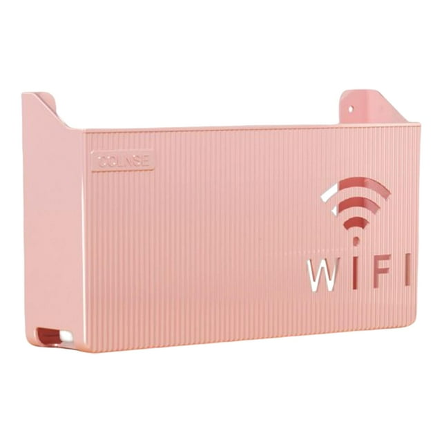 Estante Para Enrutador, Estantes Simples Montados En La Pared Para Sala De Estar, Decoración Del Hogar, Dormitorio, Rosa Sunnimix Estante del enrutador