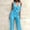 BU1, variant on Jumpsuit Sleeveless Sequin Rompers For Women,Blue Sleeveless Halter Sequin Rompers L
