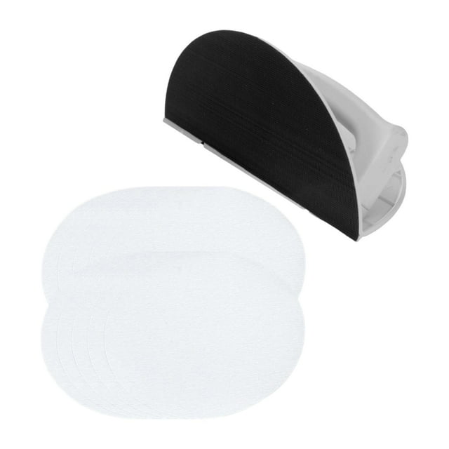 Lijadora de esquinas para paneles de yeso, soporte de papel de lija manual con 10 piezas de papel de lija, lijadora manual semicircular para limpiar