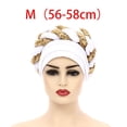 thumbnail image 3 of Turban Africain pour Femmes, Foulard à Paillettes, Bonnet Blanc, 3 of 9