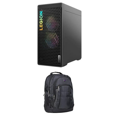 Lenovo Legion T5 Gaming Desktop PC (Intel i7-13700F 16-Core, GeForce RTX 3060 Ti, 16GB DDR5 4400MHz RAM, 512GB PCIe SSD, Wifi, Bluetooth, Win 11 Home) with 1680D Backpack
