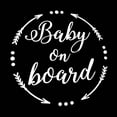 thumbnail image 4 of SPRING PARK Round Baby on Board Car Vehicle Body Window Reflective Sticker Decal Decoration, 4 of 5