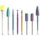 thumbnail image 1 of Jumpingount 8 brocas para uñas de acero de tungsteno, multifuncionales, exquisitas, coloridas con base de almacenamiento, tapa a prueba de polvo, lima de cuidado de los oídos Jumpingount CE001969-00, 1 of 6
