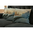 thumbnail image 2 of Ambesonne Winter Throw Pillow Cover 4 Pack, Central Park New York, 18", Orange White Olive Green, 2 of 6