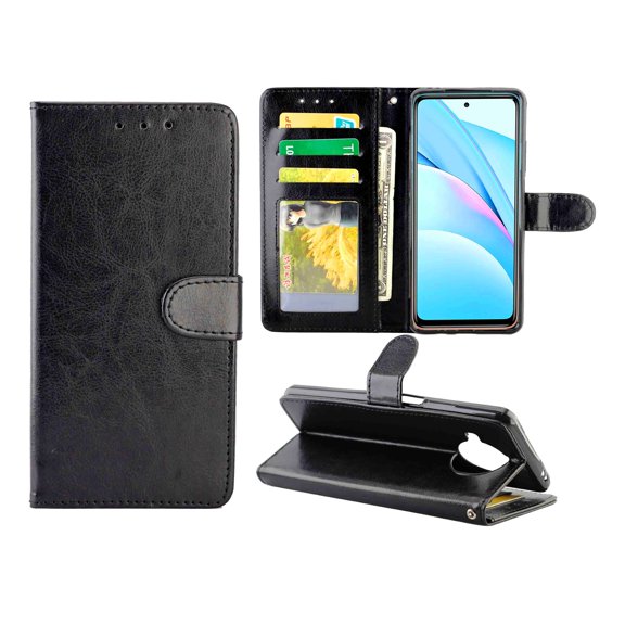 For Xiaomi Mi 10T Lite Crazy Horse Texture Leather Horizontal Flip Protective Case with Holder & &