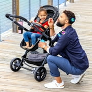 Pivot Xpand Modular Travel System with LiteMax Infant Car Seat with Anti-Rebound Bar (Sabino Gray)