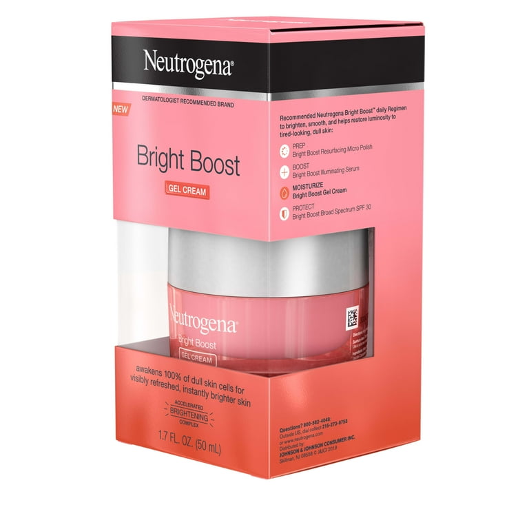 Neutrogena Bright Boost Facial Moisturiser, Brightening Gel Face