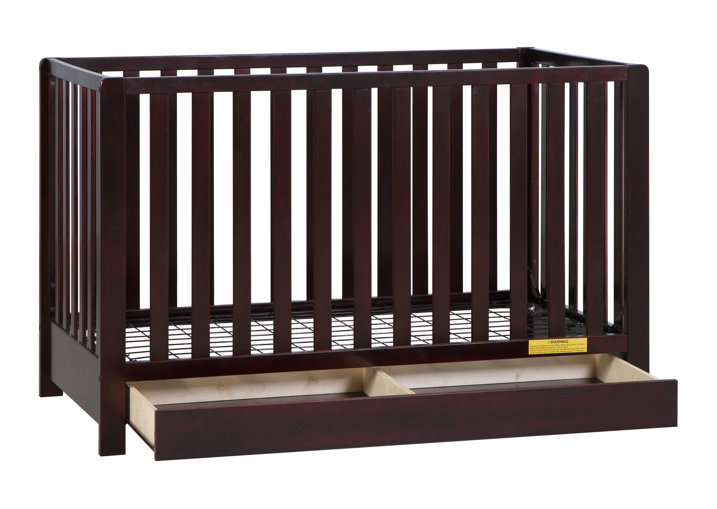 AFG Baby Furniture Emma 4-in-1 Convertible Crib with Drawer, Espresso