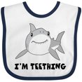 thumbnail image 3 of Inktastic I'm Teething Cute Shark Boys or Girls Baby Bib, 3 of 4