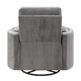thumbnail image 6 of Benjara Sage 37" Manual Recliner with Swivel- Chenille Upholstery- Charcoal, 6 of 6