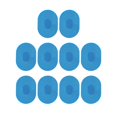 thumbnail image 1 of Parches Adhesivos Deportivos Yinane 10 Uds Impermeables Transpirables Azul, 1 of 7