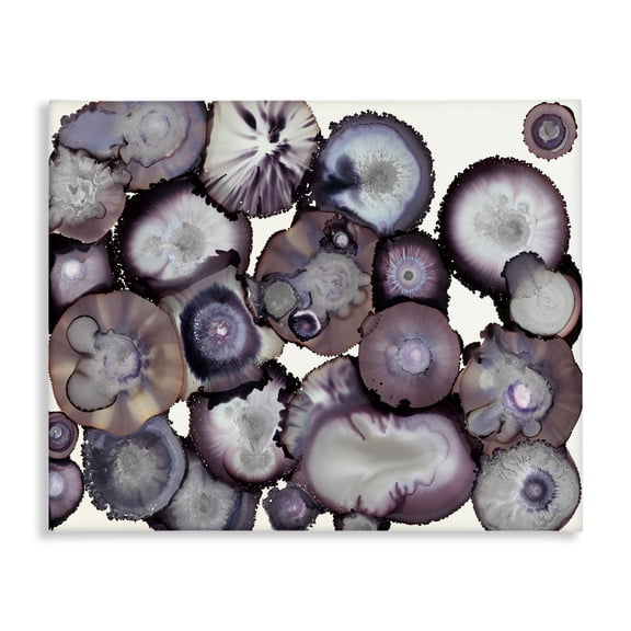 Stupell Industries Contemporary Grey and Purple Abstract Geode Canvas Art, 20 x 16, by Laura Van Horne