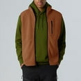 thumbnail image 1 of Leodye Veste Sans Manches en Molleton Décontractée et Tendance pour Homme, Col Montant, à Capuche, Orange m(m), 1 of 7