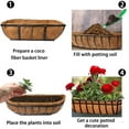 thumbnail image 5 of Coco Liner Trough Coco Liner for Planters, 24/30/36/48 inch Half Moon Shape Trough Coco Coir Coconut Fiber Replacement Liner for Window Box, Wall Trough Planter, 5 of 7