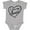 AC-Heather Grey, variant on Inktastic I Love My Auntie in Black Chalk Heart Boys or Girls Baby Bodysuit