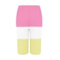 thumbnail image 5 of YUEJUIR Capri Yoga Pants for Women Women's Fashion Gradient Print Pocket Shorts Yoga Capris for Women Plus Size Capris for Women Womens Cropped Pants (Pink,XXL), 5 of 5