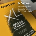 Canson XL Bristol Pad, Smooth, 11in x 17in
