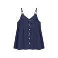 thumbnail image 4 of Women's Casual Sleeveless V-Neck Solid Color Shirt Top for Spring and Summer, 4 of 6