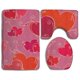 thumbnail image 1 of ABPHQTO Patrones De Corazon De Amor Juego de alfombras de baño de 3 piezas Alfombra de baño Alfombra de contorno y tapa de inodoro ABPHQTO Cont-CHAPPLE-37920, 1 of 2
