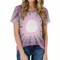 thumbnail image 2 of JTZGDY Womens Sublimation T Shirts Plus Size Tie Dye Bleached Tees Tops Short Sleeve Vintage Crew Neck Tshirts Funny Cute DIY Clothes Multicolor#04 XXL, 2 of 10