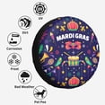 thumbnail image 6 of Kdxio Happy Mardi Gras for Tire Cover Wheel Protectors Tyre Covers Weatherproof Wheel Covers Universal Fit for Trailer Rv SUV Truck Camper Travel Trailers 14 inch, 6 of 8