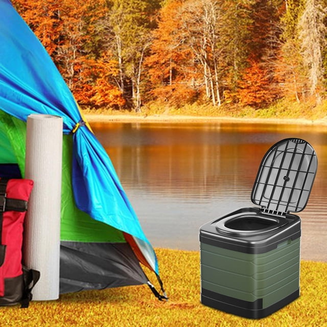 Colaxi Toilette Portable Adultes Enfants Pot de Voyage Extérieur pour Randonnée RV Pique-Nique Rond