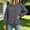 Gray, variant on 2026 Summer Women's Crew Neck Knit Oversized Sweatshirt, Drop Shoulder Bubble Long Sleeve Solid Loose Pullover Top with Front Kangaroo Pocket for Lounge Workout Daily Layering