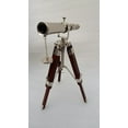 thumbnail image 2 of Vintage Brass Nautical Telescope with Tripod Stand – Chrome Finish Decorative Telescope for Home & Office Decor, 2 of 5