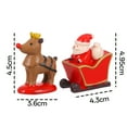 thumbnail image 2 of LAMIRO 2 Santa Sleigh Reindeer Deer Figurines for Xmas Decor, 2 of 7