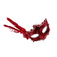 thumbnail image 2 of Máscara con Brillos Way To Celebrate con Plumas Rojo, 2 of 4