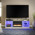 thumbnail image 2 of Ameriwood Home Lumaria Fireplace TV Stand for TVs up to 65", Ivory Oak, 2 of 17