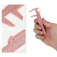 thumbnail image 3 of Unique Bargains 1 Pc Mini Eyebrow Measuring Ruler Double Scale Aliper Measuring Tool 4.13"x1.73" Pink, 3 of 7