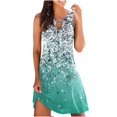 thumbnail image 2 of ICHUANYI Clearance Women's Summer Printed Casual Sleeveless Round-Neck Long Dress(Mint Green, XXL) ICHUANYI WER2023080910966, 2 of 5